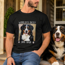 Foto do Pet com Pegadas de Melhor Pai de Cachorro 
