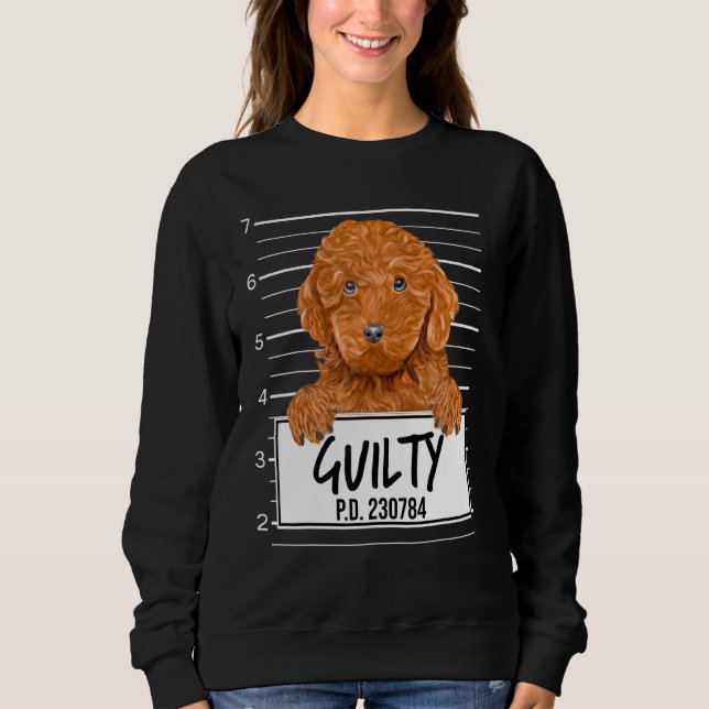 Camiseta Foto do Poodle Marrom Culpado (Frente)