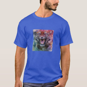 Camiseta Foto Do Rosto De Tigre Bengala Belo Crescendo