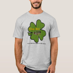 Camiseta Foto do sapo Príncipe Verde Shamrock Personalizado