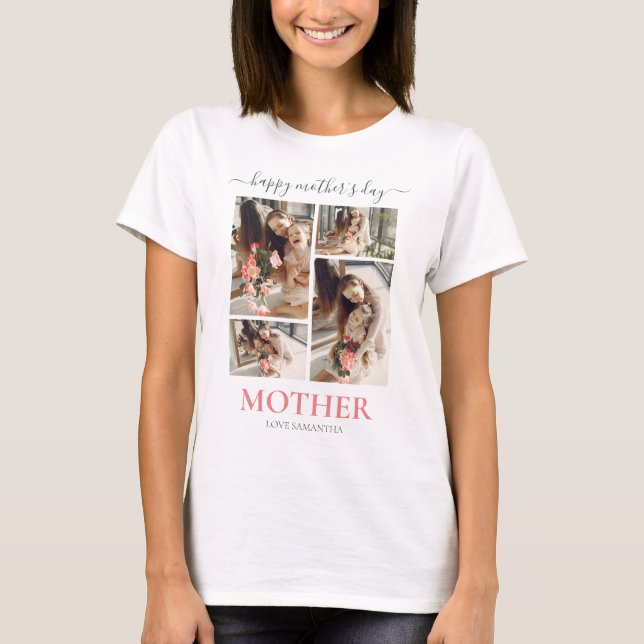 Camiseta Foto do Script Moderno Simples do feliz dia de as  (Frente)