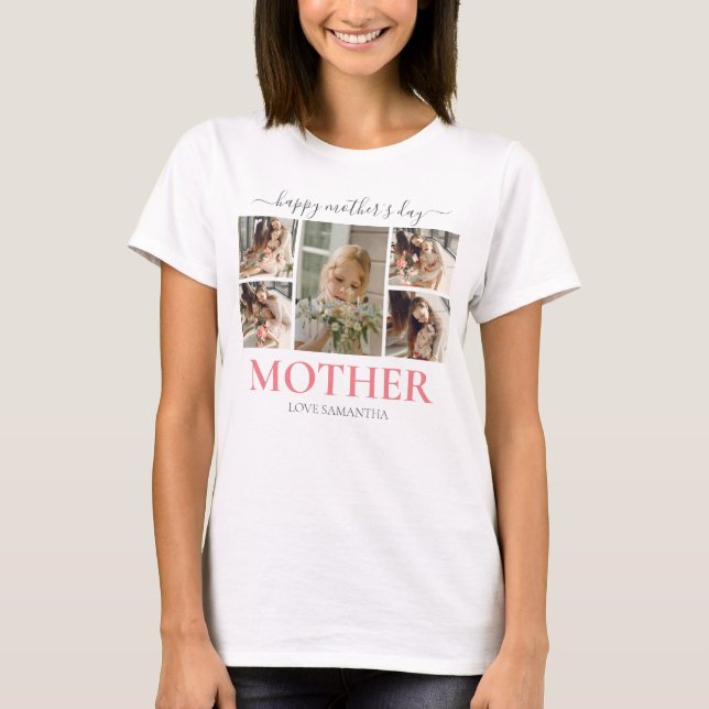 Camiseta Foto do Script Moderno Simples do feliz dia de as  (Frente)