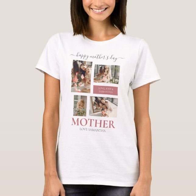 Camiseta Foto do Script Moderno Simples do feliz dia de as  (Frente)