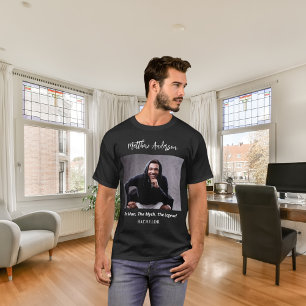 Camiseta Foto do solteirão homem mito lenda nome diversão