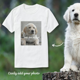 Camiseta Foto e nome do cão de retenção do Ouro personaliza