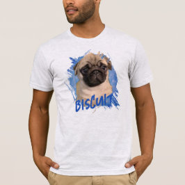 Camiseta Foto e Nome Personalizados de Pug Cachorrinho Fofo