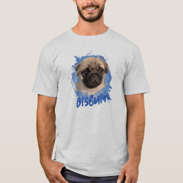 Camiseta Foto e Nome Personalizados de Pug Fofo e Divertido
