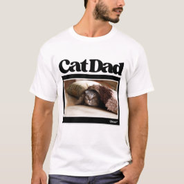 Camiseta Foto e nome personalizados do Pai Cat legal
