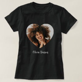 Camiseta Foto e Nome Personalizados Modernos Crie o seu pró