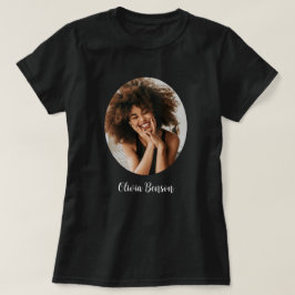 Camiseta Foto e Nome Personalizados Modernos Crie o seu pró
