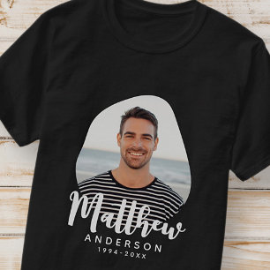 Camiseta Foto e nome personalizados para memorial simples m