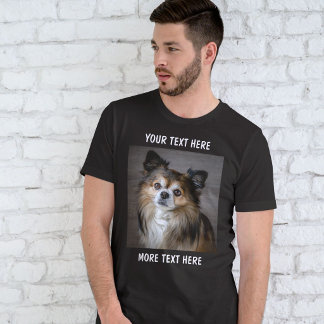 Camiseta Foto e Texto ou Nome Personalizado
