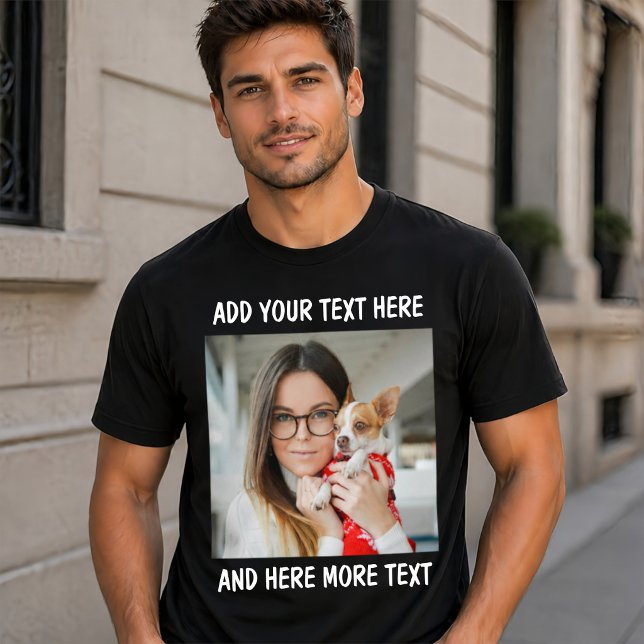Camiseta Foto e Texto ou Nome Personalizado (Criador carregado)