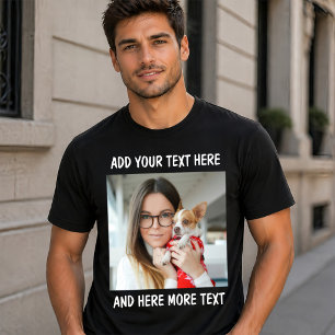 Camiseta Foto e Texto ou Nome Personalizado