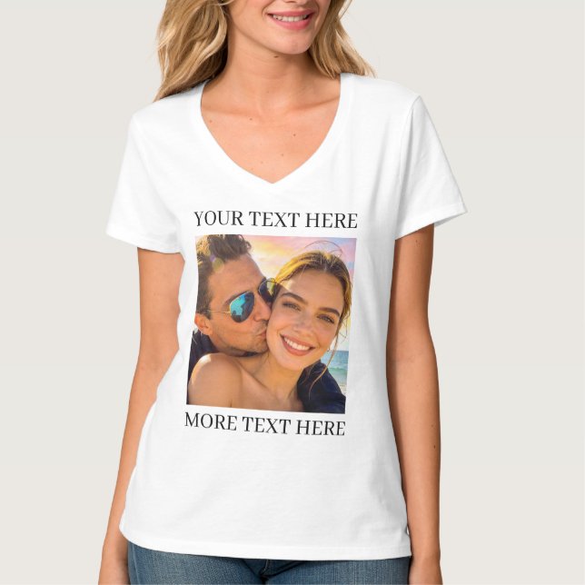 Camiseta Foto e Texto Personalizados (Frente)