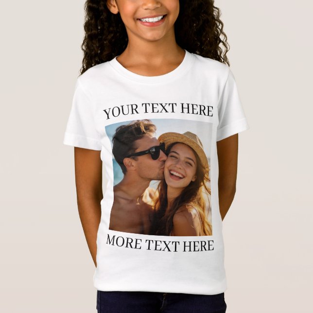Camiseta Foto e Texto Personalizados (Frente)