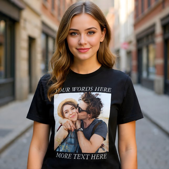 Camiseta Foto e Texto Personalizados (Criador carregado)