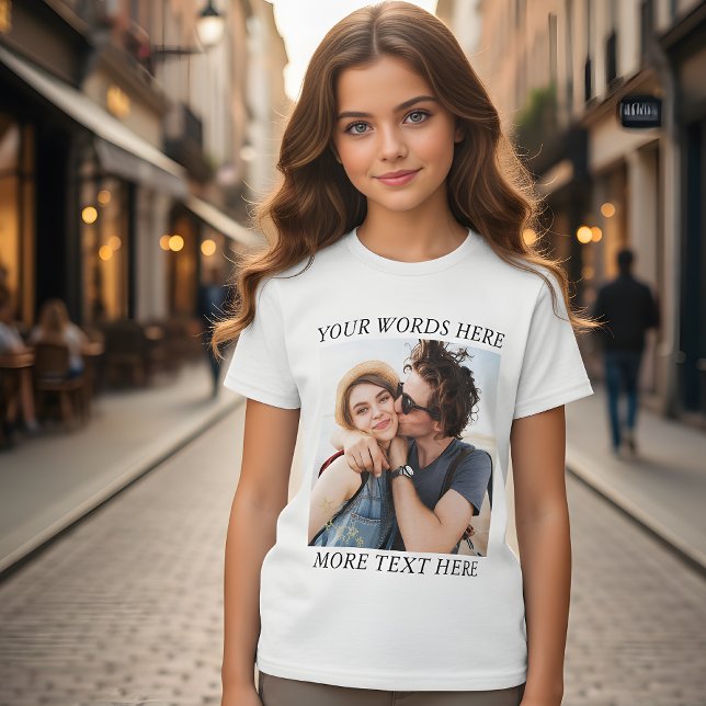 Camiseta Foto e Texto Personalizados (Criador carregado)