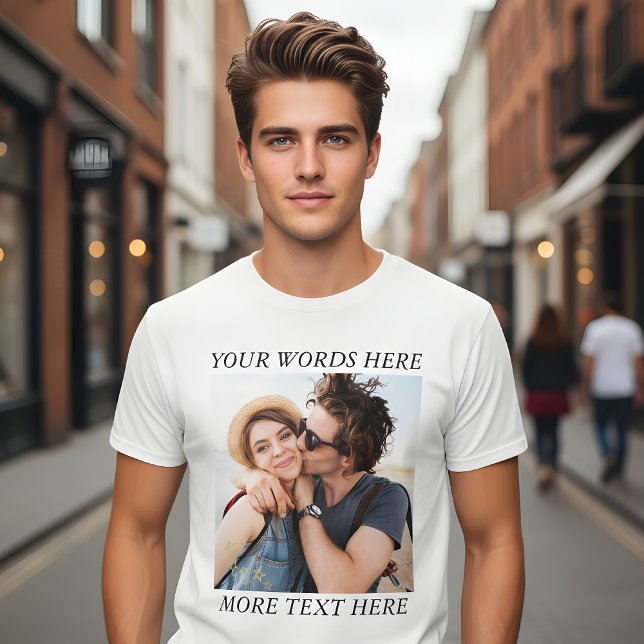 Camiseta Foto e Texto Personalizados (Criador carregado)