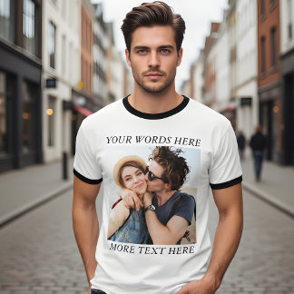 Camiseta Foto e Texto Personalizados