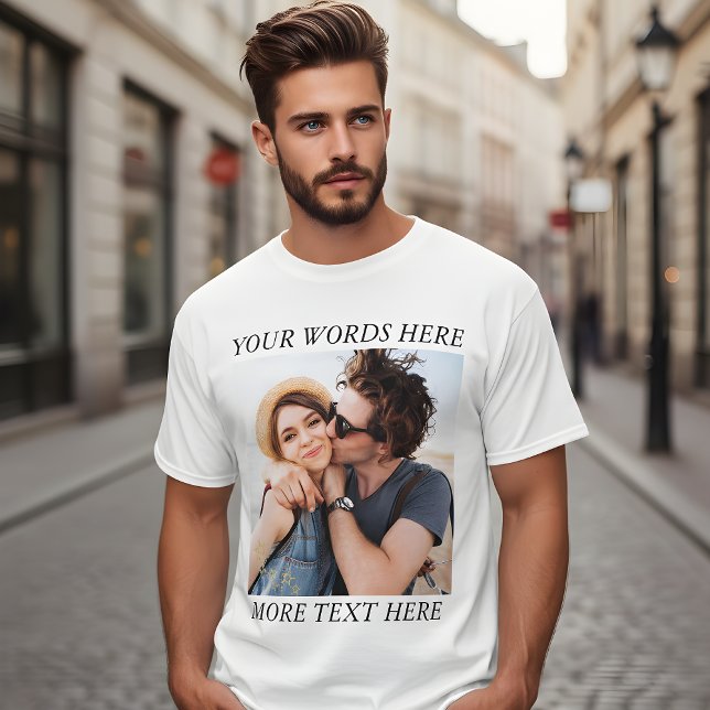 Camiseta Foto e Texto Personalizados (Criador carregado)