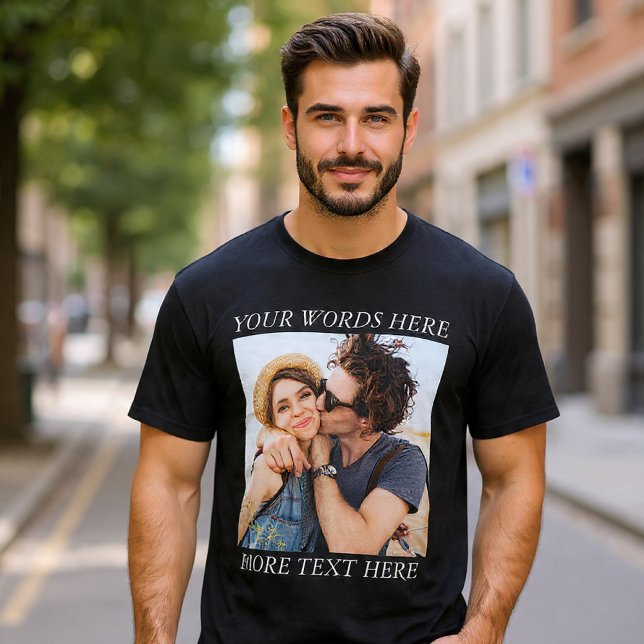 Camiseta Foto e Texto Personalizados (Criador carregado)