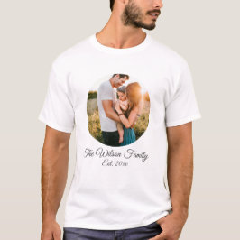 Camiseta Foto e texto personalizados da família