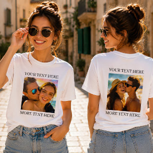 Camiseta Foto e Texto Personalizados em Duas Faces