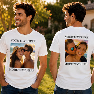 Camiseta Foto e Texto Personalizados em Duas Faces