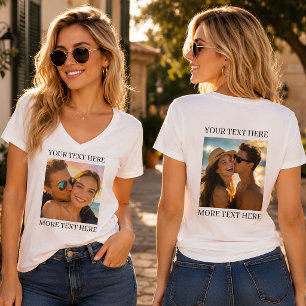 Camiseta Foto e Texto Personalizados em Duas Faces