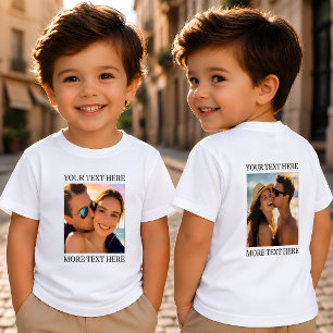 Camiseta Foto e Texto Personalizados em Duas Faces
