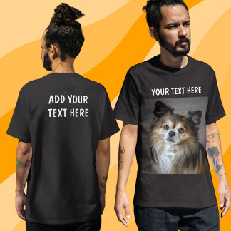 Camiseta Foto e Texto Personalizados em Duas Faces