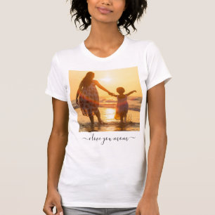 Camiseta Foto e texto personalizados - Eu amo sua mãe