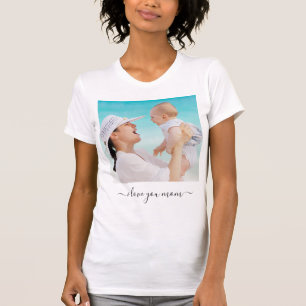 Camiseta Foto e texto personalizados - Eu amo sua mãe
