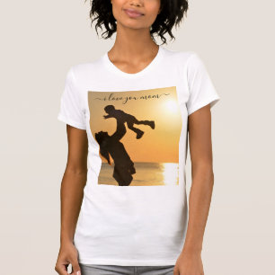 Camiseta Foto e texto personalizados - Eu amo você de MOM 