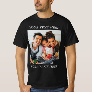 Camiseta Foto e texto personalizados ou nome
