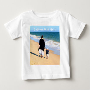 Camiseta Foto e texto personalizados - seu próprio Design