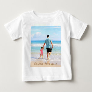 Camiseta Foto e texto personalizados - seu próprio Design