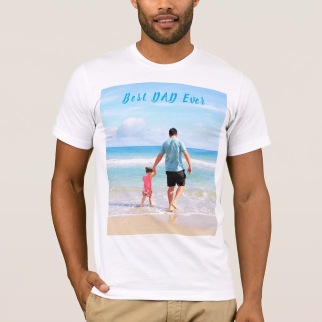 Camiseta Foto e texto personalizados - seu próprio Design - (Frente)