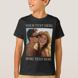 Camiseta Foto e Texto Preto Personalizado