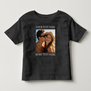 Camiseta Foto e Texto Preto Personalizado