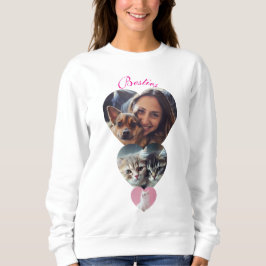 Camiseta Foto em Coração Personalizável para Amantes de Ani