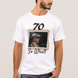 Camiseta Foto engraçada 70 de Aniversário Convidado de Honr