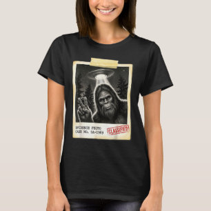 Camiseta Foto engraçada de bigfoot alienígena ufo antiga ev