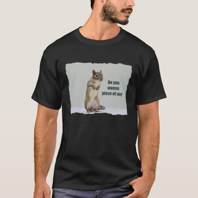 Camiseta Foto Engraçada de Esquilo (Frente)