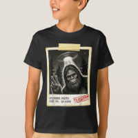 Foto engraçada de evidência vintage de bigfoot ali