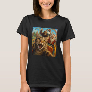 Camiseta Foto engraçada de gato com montanha-russa de Papai