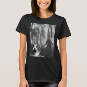 Camiseta Foto Engraçada de Gato com Pé Grande Crível