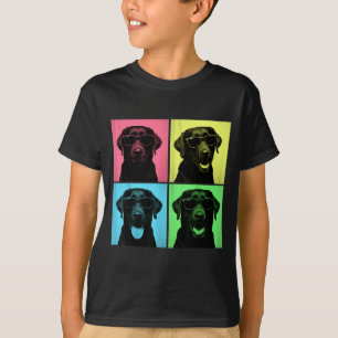 Camiseta Foto engraçada de Labrador Pop Art do amante do cã