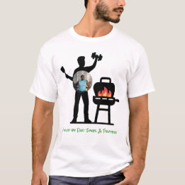 Camiseta Foto engraçada de silhueta preta de churrasco do p